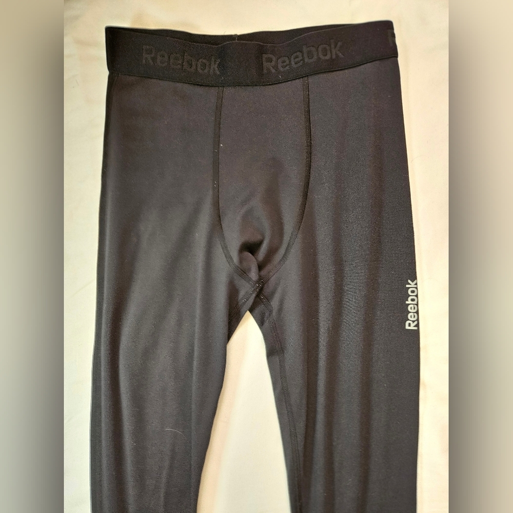 Reebok Mens Black Compression Speedwick Workout Tights Size Large - Picture 3 of 15
